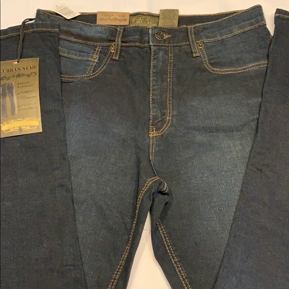 Urban Stain New Dark Blue Jeans - Size 34x32